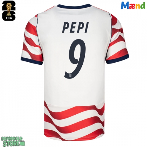 Forente stater Ricardo Pepi #9 Replika Hjemmebanetrøje VM 2026 Kortærmet